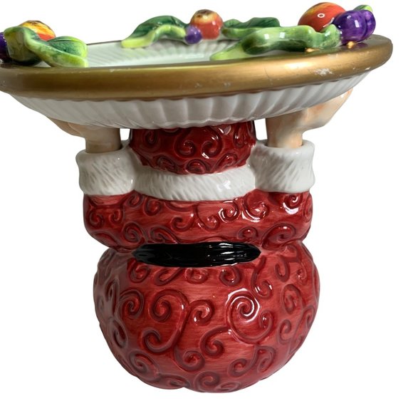 FITZ and FLOYD Christmas Santa Pillar Candle Holder 6" Tall - Picture 6 of 12